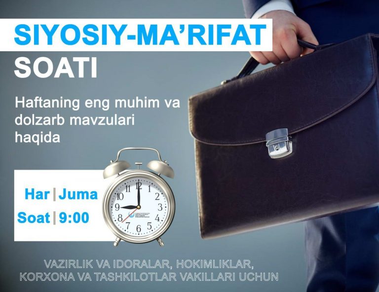 “Siyosiy-ma’rifat soati”